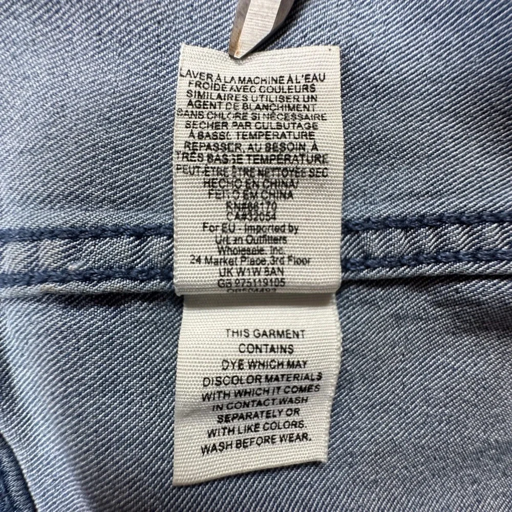 Free People Womens Denim Skirt A-Line Blue Seam‎ Detail Mini Size 10